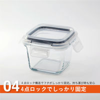 耐熱ガラス 3P 保存容器 スクエア 150ｍL 1個（3個セット） 電子レンジ・食洗器対応 シービージャパン