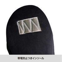 ケイワーク MS-05 PVCスリッポンシューズ ブラック XL MS-05-BK-XL 1足（直送品）