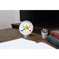 アナログ温湿度計 熱中症・インフルエンザ危険度表示 電池不要 壁掛け可能 ドリテック O-329WH 1台