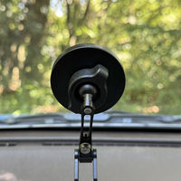 MagSafe対応 車載ワイヤレス充電器 ダッシュボード用 粘着固定 ロングアーム Bタイプ ブラック MagSafe非対応機種・ケースOK（直送品）