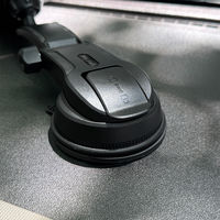 車載ホルダー ダッシュボード用 真空吸着＆粘着固定 ロングアーム Aタイプ ブラック 片手でラクラク操作（直送品）