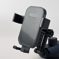 車載ホルダー ダッシュボード用 真空吸着＆粘着固定 ロングアーム Bタイプ ブラック（直送品）