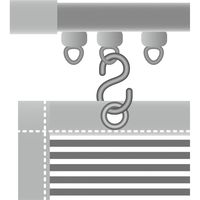 サンスマイル お洒落な遮熱アルミすだれ 2枚組(S字フック付き) ブラウン 90×185cm a2481710 1個