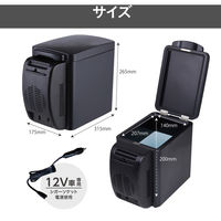 池商 車載用保冷温庫 6リットル RA-RS6 ブラック 1台（直送品）
