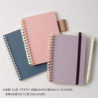 リヒトラブ カスタマイズ オープンリングノート とじ具 A6 クリスタル N2922-25 1組