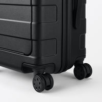 無印良品 バーを自由に調節できる フロントオープンキャリーケース ３２Ｌ タテ５４×ヨコ３７×マチ２４ｃｍ 黒 良品計画