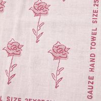 FLOWER今治ガーゼハンドタオル バラ 1セット（1枚×2） LAKOLE/ラコレ