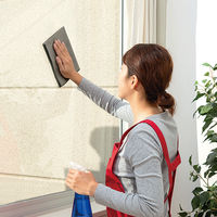 カワタキコーポレーション 窓や鏡に拭き跡が残りにくいクロス2色組（ブルー・グレー各1）  １セット６枚：２枚（２色各１）×３