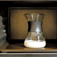 お手軽コーヒーポット 耐熱ガラス製 ドリップポット コーヒーサーバー OCPー40ーB 1個 HARIO（ハリオ）