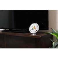 アナログ温湿度計 熱中症・インフルエンザ危険度表示 電池不要 壁掛け可能 ドリテック O-329GY 1個