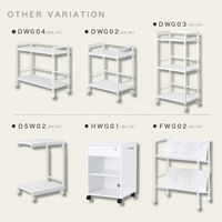 アスカ デスクワゴン ワイド2段 DWG04W 1台（直送品）