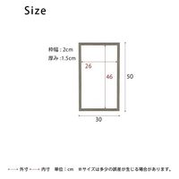 永井興産 woody ウォールミラー 幅300×奥行15×高さ500mm グレー NK-220GY 1枚