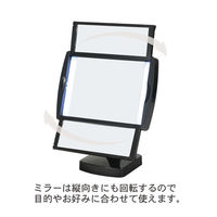 永井興産 キレイミラー 幅240×奥行100×高さ235mm ブラック NK-2710BK 1個