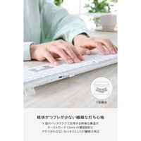 エレコム キーボード マルチペアリング 充電式 フルサイズ パンタグラフ式 ホワイト TK-PN10FMPAWH 1個