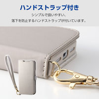 AQUOS wish5 (SH-52F) ケース ハンドストラップ付 グレージュ PM-S251PLFY4GB エレコム 1個（直送品）