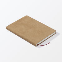 無印良品 スエード調月曜始まりマンスリー ウィークリースケジュール帳 ２０２５年１２月 Ａ５ ベージュ 良品計画