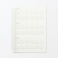 無印良品 リフィルノート リフィル マンスリースケジュール ２０２５年１２月始まり Ａ５・２０穴 月曜始まり 六輝 祝日 月齢なし