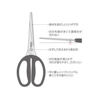 サーモス キッチンバサミ ブラック ストレート KK-HS001 BK1個 食洗機対応 分解式