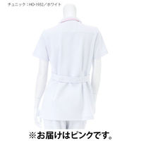 【再検品商品】ナガイレーベン 花びらジャケット ナースジャケット 女性用 半袖 ピンク L HO-1932（わけあり品）