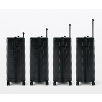 無印良品 バーを自由に調節できる ハードキャリーケース １０５Ｌ 黒 タテ７７×ヨコ５２×マチ２９ｃｍ 良品計画