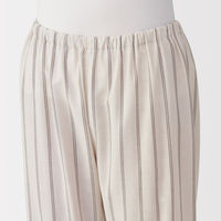 無印良品 レディース 婦人 脇に縫い目のない 二重ガーゼ長袖パジャマ 婦人Ｍ サンドベージュストライプ 良品計画