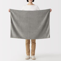 無印良品 マイクロファイバー スナップボタン付ペット用タオル 大 ７２×１０２ｃｍ チャコール 良品計画