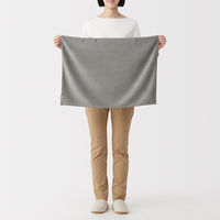 無印良品 マイクロファイバー スナップボタン付ペット用タオル 小 ４８×６８ｃｍ チャコール 良品計画