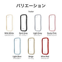 iPhone 16e 耐傷・耐衝撃ハイブリッドケース ライトグレー TPU レンズ保護 ストラップホール付（直送品）