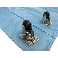 丸玉工業 ラミクロスバッグ L キャスター付 ブルー 90371822 1セット(1枚×5)