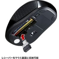 ワイヤレスマウス　無線　3ボタン　中型サイズ　ブルーLED　MA-WBLC41BK　サンワサプライ　1個（直送品）