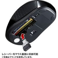 サンワサプライ ワイヤレスマウス 無線 3ボタン 中型サイズ ブルーLED Type-C MA-WBLC41R 1個