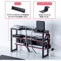 サンワサプライ モニター裏収納ラック(幅48.2cm) MR-STN1BK 1台（直送品）