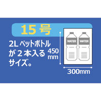 伊藤忠リーテイルリンク バイオマス10％ポリ袋(規格袋)ひも付 HDPE・半透明 0.01mm厚 15号 1袋（100枚入）