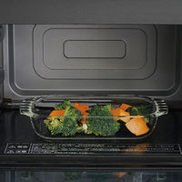 HARIO 耐熱ガラス製 トースター皿 3個セット HTZ-2808 1個（直送品）