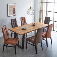 後藤家具物産 一枚板風 ダイニングテーブル 幅2100×奥行850×高さ710mm ナチュラル VT-01-210 1台（直送品）