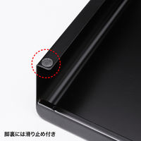 サンワサプライ 電源タップ+USBポート付き机上ラック（W600×D200mm ブラック） MR-LC202BKN 1台（直送品）