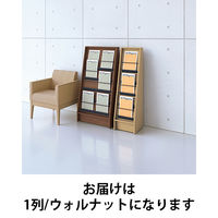 アール・エフ・ヤマカワ ミーツ カタログスタンド 1列 ウォルナット RFMKS-SGDM 1台 A4 5段 幅320×高さ1190mm マガジンラック