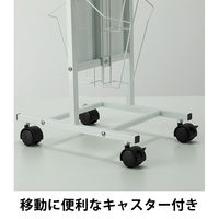 テラモト 両面パンフレットスタンド(1列6段) ホワイト OT9801560 1台