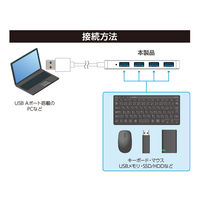 ナカバヤシ USB3.2 Gen1対応 USB A 4ポートハブ ホワイト UH-3454W 1個