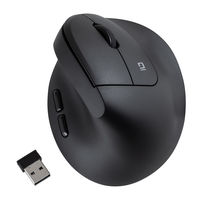 ナカバヤシ 無線静音 5ボタン BlueLED エルゴノミクスマウス ブラック MUS-RKF251BK 1個