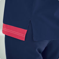 明石スクールユニフォームカンパニー ニットシャツ ワイン×ネイビー M UZL3210 1枚（直送品）