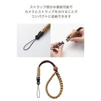 カメラストラップ 手首用 チェキ instax 写ルンです コンデジ対応 ブラウン IC-STHKNBR エレコム 1個（直送品）