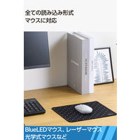 マウスパッド 布製 撥水 高耐久 ほつれにくい 滑り止め 抗菌 黒×白 MP-LMWDBK エレコム 1個（直送品）