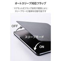iPad mini ケース 8.3インチ(A17 Pro) 高さ調整フラップ ブラック TB-A25SWVH2BK エレコム 1個（直送品）
