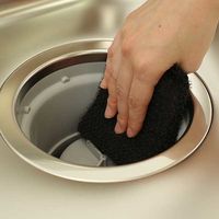 キッチン 排水口 掃除 ヌメリ取り タワシ ブラック 1個 サンベルム
