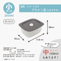 推せる保存容器・小 260ml 電子レンジ対応 ブラック 1個 台和