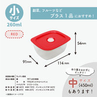 推せる保存容器・小 260ml 電子レンジ対応 レッド 1個 台和