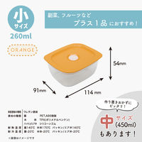 推せる保存容器・小 260ml 電子レンジ対応 オレンジ 1個 台和