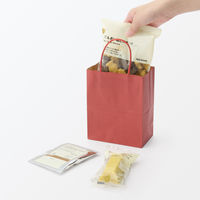 無印良品 紙袋 大 赤 ３枚 約幅１３．５×奥行８×高さ１７ ｃｍ 1セット（1個（3枚入）×2） 良品計画