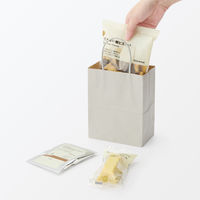 無印良品 紙袋 大 グレー ３枚 約幅１３．５×奥行８×高さ１７ ｃｍ 1セット（1個（3枚入）×2） 良品計画